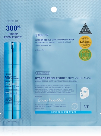 VT Cosmetics Hydrop Reedle Shot 300hL Intense Hydrating Mask for two-phase skin treatment