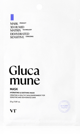 VT Cosmetics Glucamune Mask Feuchtigkeitsspendende Tuchmaske mit beruhigender Wirkung
