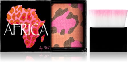 W7 Cosmetics Africa colorete efecto bronceado  con pincel