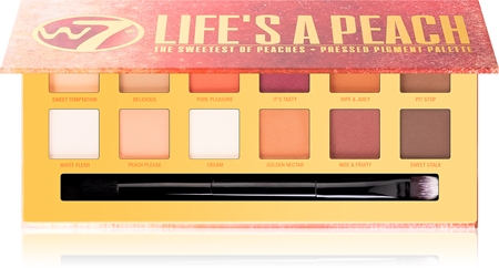 W7 Cosmetics Life's a Peach eyeshadow palette with matt effect