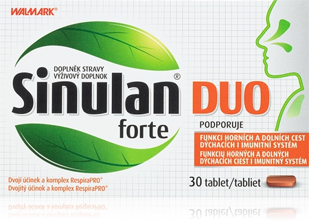 Sinulan Sinulan Duo Forte tablety pro podporu zdraví dýchacích cest
