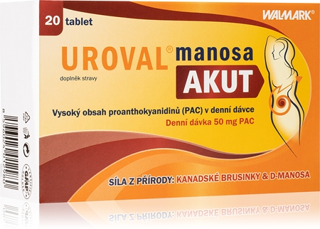 Uroval manosa Akut tablety pro zdraví močových cest