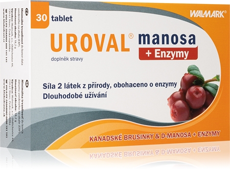 Uroval manosa + enzymes tabletki na zdrowie dróg moczowych