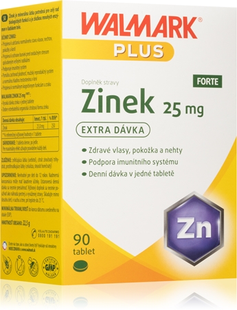 Walmark Zinok FORTE 25 mg tablety pre vlasy, nechty, pokožku a normálny stav zubov