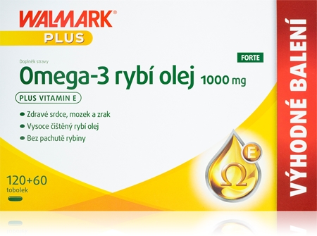 Walmark Omega-3 rybí olej 1000 mg tobolky pro normální činnost srdce a mozku