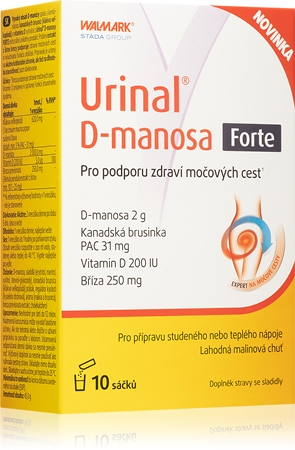 Urinal D-manosa FORTE močovej cesty vrecúška na podporu zdravia močových ciest