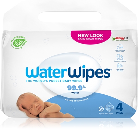 WaterWipes Baby Wipes 4 Pack дитячі вологі серветки