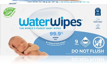 WaterWipes Baby Wipes 9 Pack дитячі вологі серветки