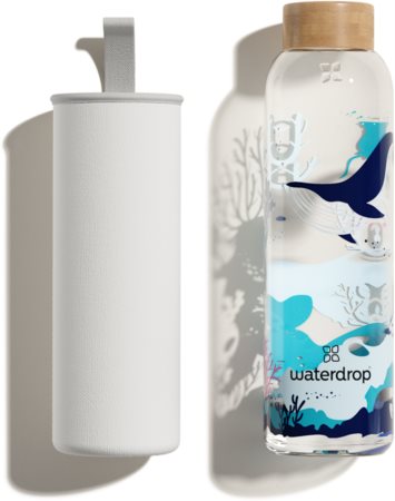 Waterdrop Glass Ocean szklana butelka na wodę (edycja limitowana)