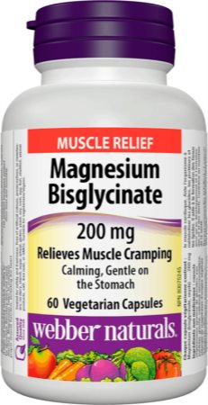 Webber Naturals Magnesium Bisglycinate 200 mg podpora správného fungování organismu