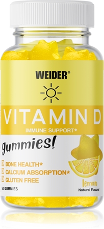 Weider Vitamin D3 Gummies Geleebonbons zur Förderung der Aufnahme von Kalzium und Phosphor