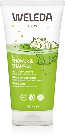 Weleda Kids Cheerful Lime crema de ducha y champú para niños 2 en 1