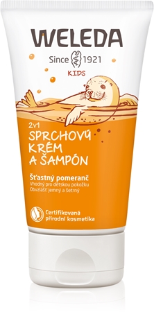 Weleda Kids Šťastný pomeranč sprchový krém a šampon pro děti 2 v 1
