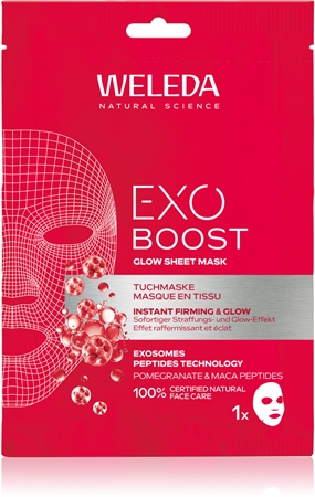 Weleda Exo Boost Kirgastav näo lehtmask pinguldava toimega