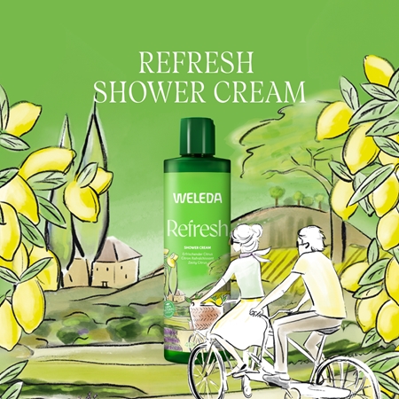 Weleda Refresh Douchecrème met verfrissend effect