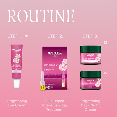 Weleda Wild Rose & White Tea Gift Set with a brightening effect