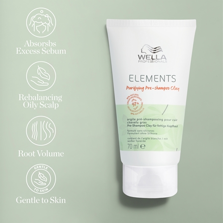 Wella Professionals Elements Calming masque minéral purifiant à l'argile pour cuir chevelu