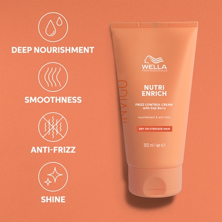 Wella Professionals Invigo Nutri-Enrich Leave-in Cream for smoothing and nourishing dry and unruly hair