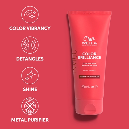 Wella Professionals Invigo Color Brilliance Conditioner for Thick, Coarse or Curly Hair for colour-treated hair