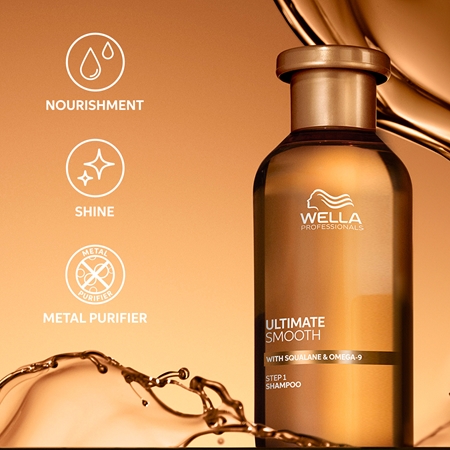 Wella Professionals Ultimate Smooth Shampoo intenzivně vyživující šampon pro lesk a hebkost vlasů