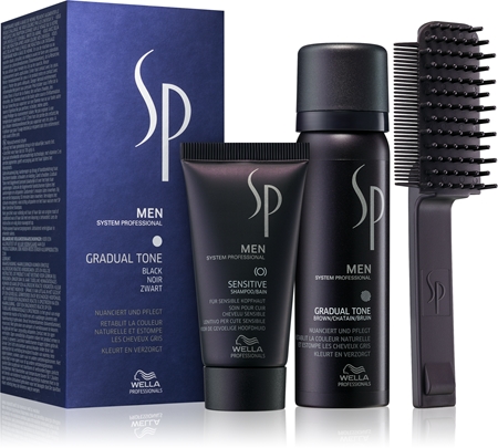 Wella Professionals SP Men Sensitive Presentförpackning Black (För grått hår) för män