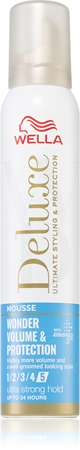 Wella Deluxe Wonder Volume & Protection penasti utrjevalec za lase za volumen las