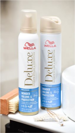 Wella Deluxe Wonder Volume & Protection αφρώδες σκληρυντικό μους για όγκο μαλλιών