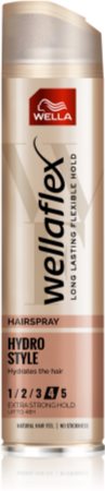 Wella Wellaflex Hydro Style lak za lase z ekstra močnim utrjevanjem ki dodaja hidracijo in sijaj