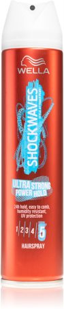 Wella Shockwaves Ultra Strong Power Hold λακ μαλλιών με εξαιρετικά δυνατό κράτημα
