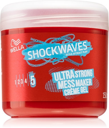 Wella Shockwaves Ultra Strong Mess Maker Creme-Gel für das Haar