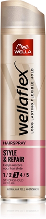 Wella Wellaflex Style & Repair лак для волос средней фиксации для создания естественного образа