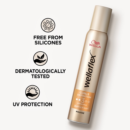 Wella Wellaflex Curls Definition αφρώδες σκληρυντικό μους για σπαστά και σγουρά μαλλιά