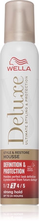 Wella Deluxe Definition & Protection fissante in mousse volumizzante