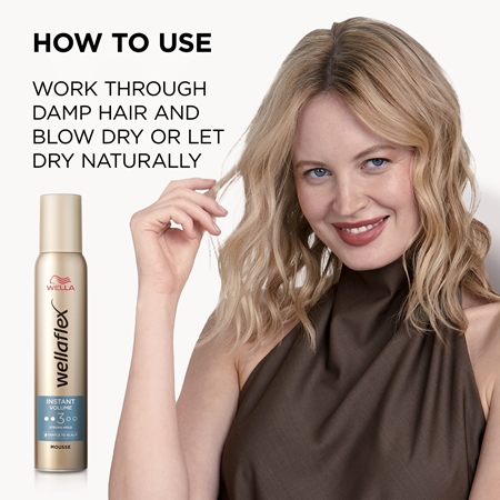 Wella Wellaflex Instant Volume Boost fissante in mousse per un volume extra
