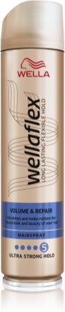 Wella Wellaflex Volume & Repair λακ μαλλιών με εξαιρετικά δυνατό κράτημα για όγκο και ζωντάνια