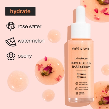 Wet n Wild PrimeFocus Hydrate Brightening Primer Serum with moisturising effect