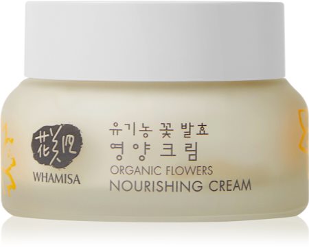 WHAMISA Organic Flowers Nourishing Cream creme nutritivo de rosto