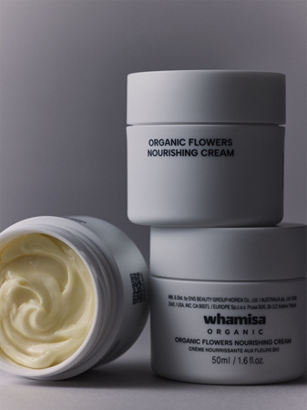 WHAMISA Organic Flowers Nourishing Cream tápláló arckrém lifting és feszesítő hatással
