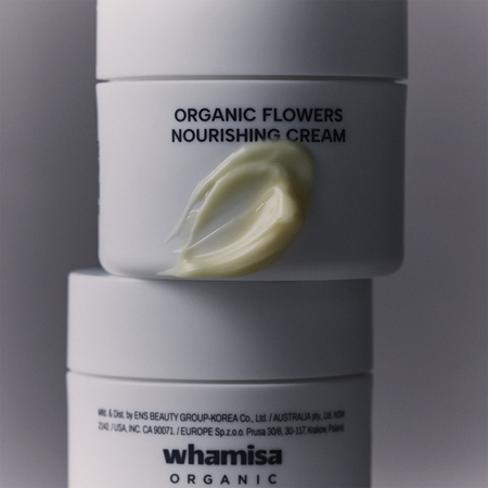 WHAMISA Organic Flowers Nourishing Cream tápláló arckrém lifting és feszesítő hatással