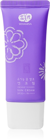 WHAMISA Organic Flowers Sun Cream Sunscreen SPF 50+