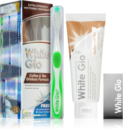 White Glo Coffee & Tea Drinkers Formula kit med tandvård