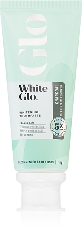 White Glo Glo Charcoal whitening toothpaste with activated charcoal ...