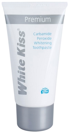 Marca
 White Kiss Premium dentífrico branqueador para reforçar o esmalte dentário