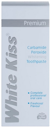 Marca
 White Kiss Premium dentífrico branqueador para reforçar o esmalte dentário