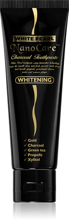 White Pearl NanoCare Whitening Balinoša zobu pasta ar aktīvo ogli un zelta nanodaļiņām