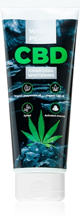 White Pearl CBD Charcoal Whitening pasta za izbjeljivanje s aktivnim ugljenom s CBD-om