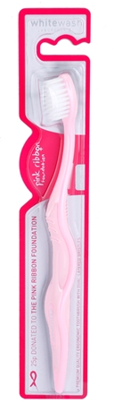 Whitewash Pink Ribbon Foundation zubná kefka medium
