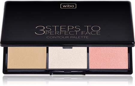 Wibo 3 Steps To Perfect Face Light konturovací paletka na obličej