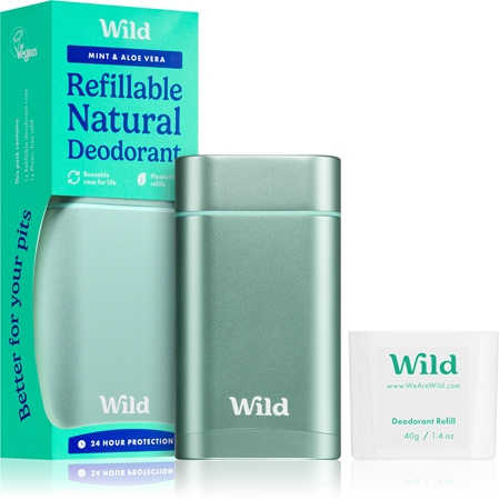Wild Mint & Aloe Vera Men's Aqua Case tuhý deodorant s pouzdrem