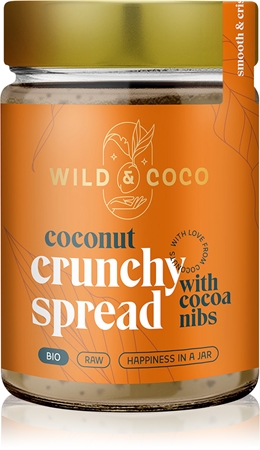 WILD & COCO Kokosová pomazánka s kešu a kakaovými boby kokosová pomazánka s ořechy